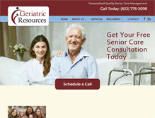Tablet Screenshot of geriatricresourcesaz.com